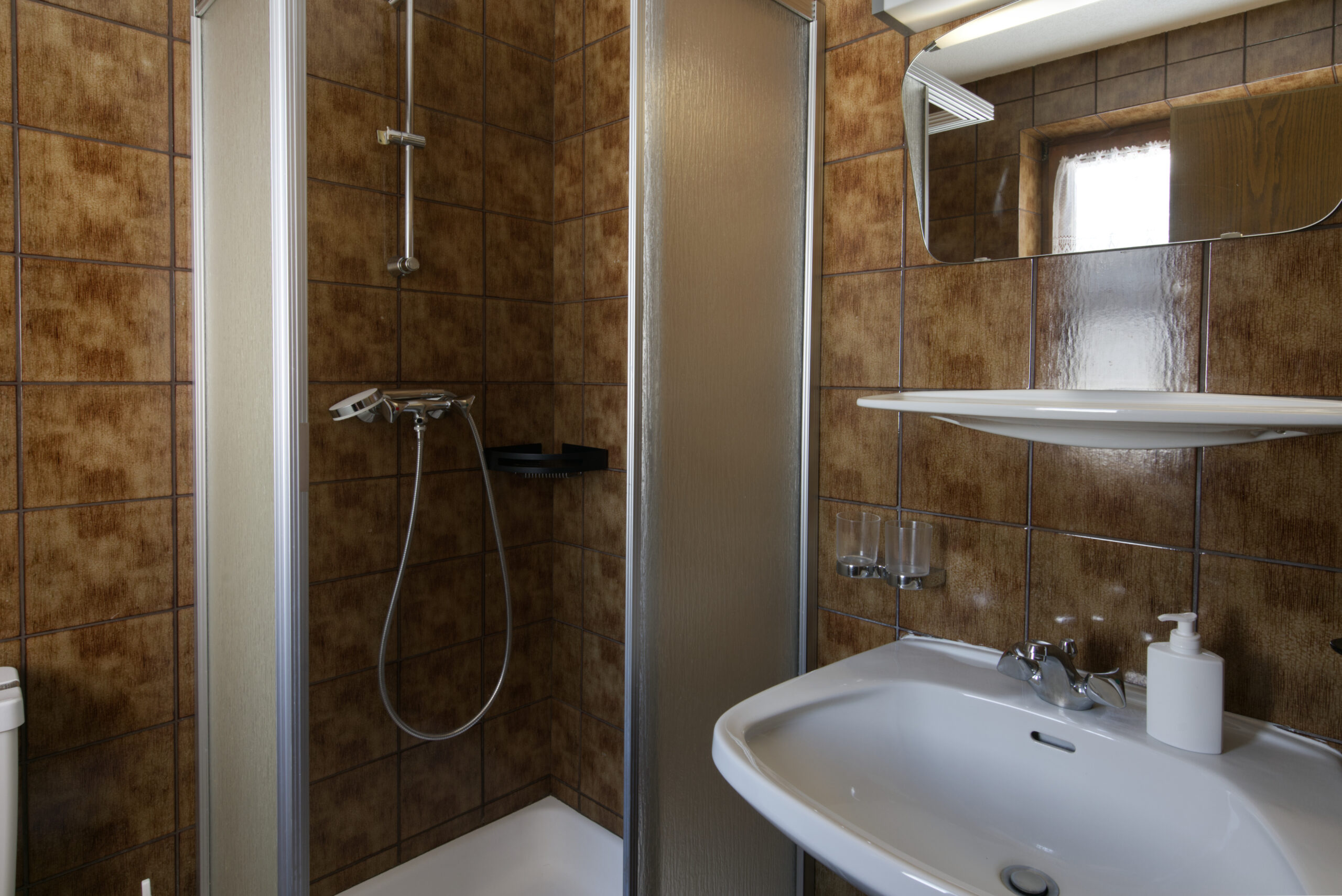 Appartementenhuis Ostbacher Stern in Tirol Oostenrijk (Slaapkamer type E) met 1 slaapkamer met douche.